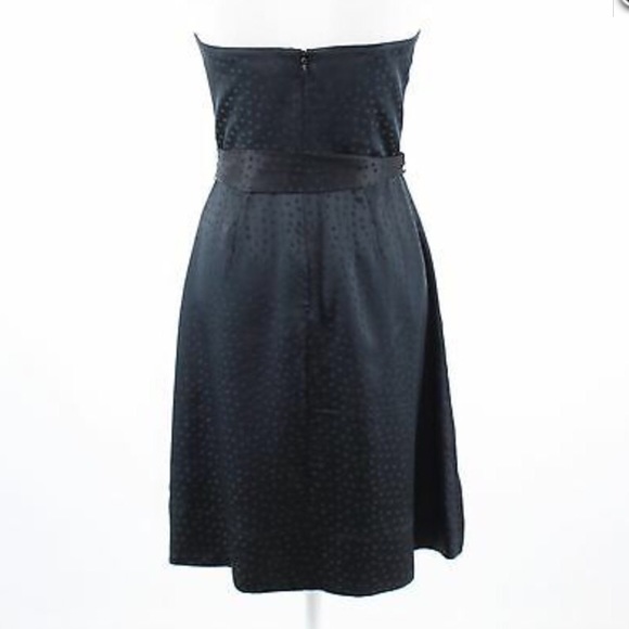 White House Black Market Black Silk Polka Dot Sz 6 - Picture 2 of 11